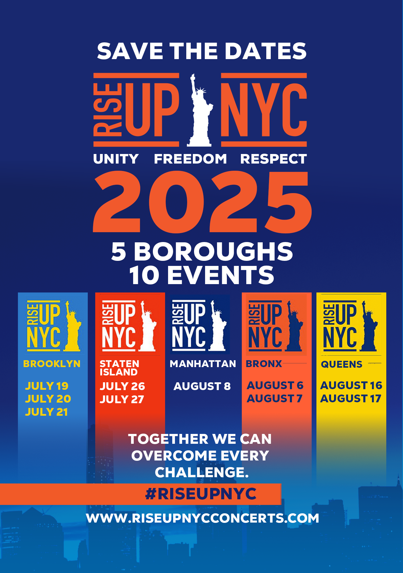 Rise Up NYC 2025: Official Dates Announced for the City’s Biggest Free Concert Series!